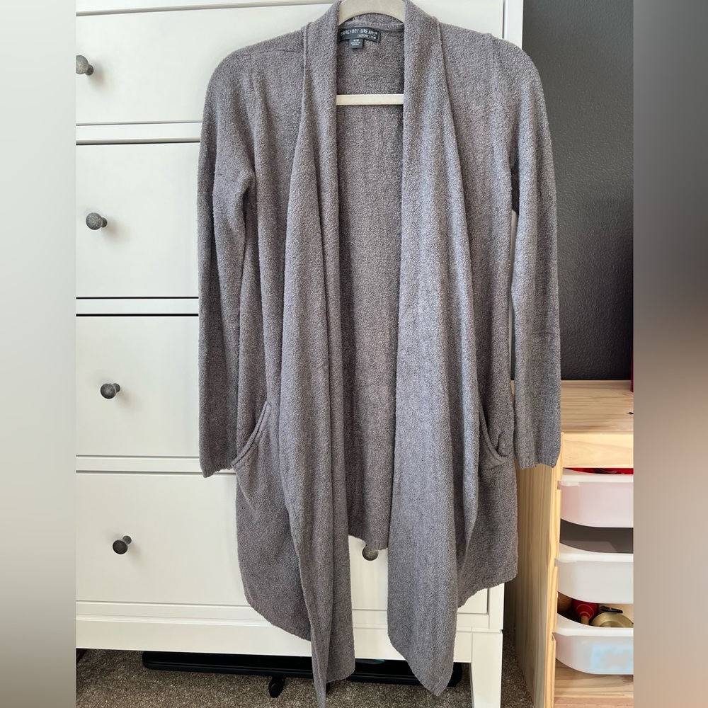 Never worn Barefoot Dreams Soft Gray Cardigan